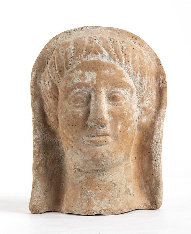 Italic Terracotta Portrait, 4th - 3rd century BC; height cm 22; Intact. Provenan...
