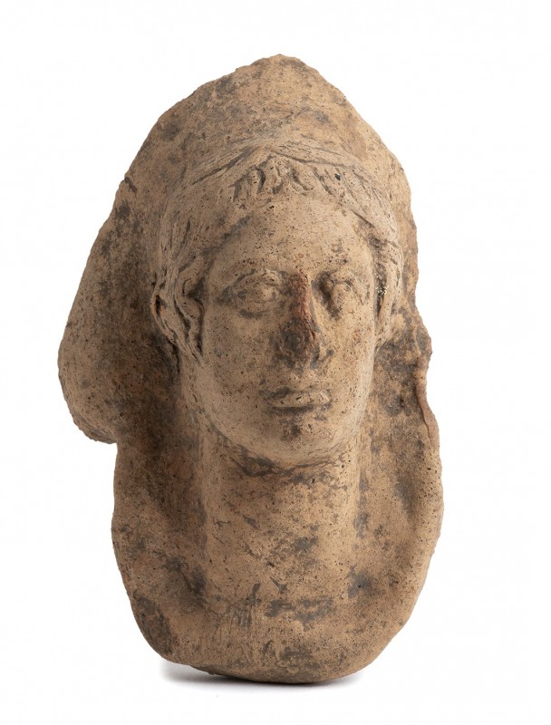 Italic Terracotta Portrait, 3rd century BC; height cm 12. Provenance: English pr...
