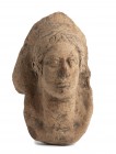 Italic Terracotta Portrait, 3rd century BC; height cm 12. Provenance: English private collection, acquired by the current owner in Germany before 2000...