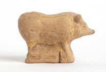 Italic Terracotta Pig, 3rd - 2nd century BC; height cm 7, length cm 10. Provenance: English private collection, according to the heirs possibly purcha...