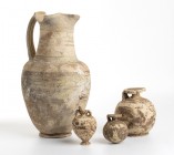 Group of Three Etrusco-Corinthian Vessels, 7th - 6th century BC; height max cm 31 - min cm 6. Provenance: English private collection, acquired by the ...