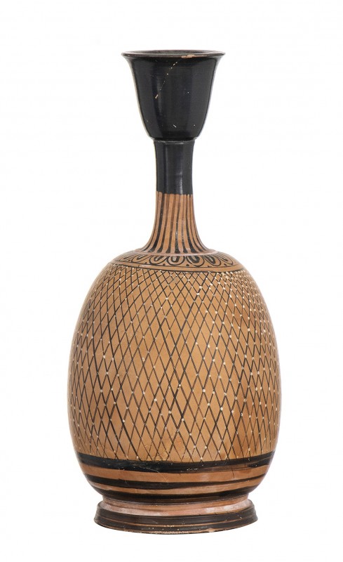 Apulian Net-Pattern Lekythos, 4th century BC; height cm 19,3, diam. cm 4,3; Smal...