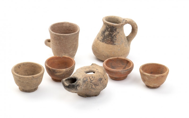 Group of Seven Etruscan, Campanian and Roman Small Vessels, 4th - 2nd century BC...