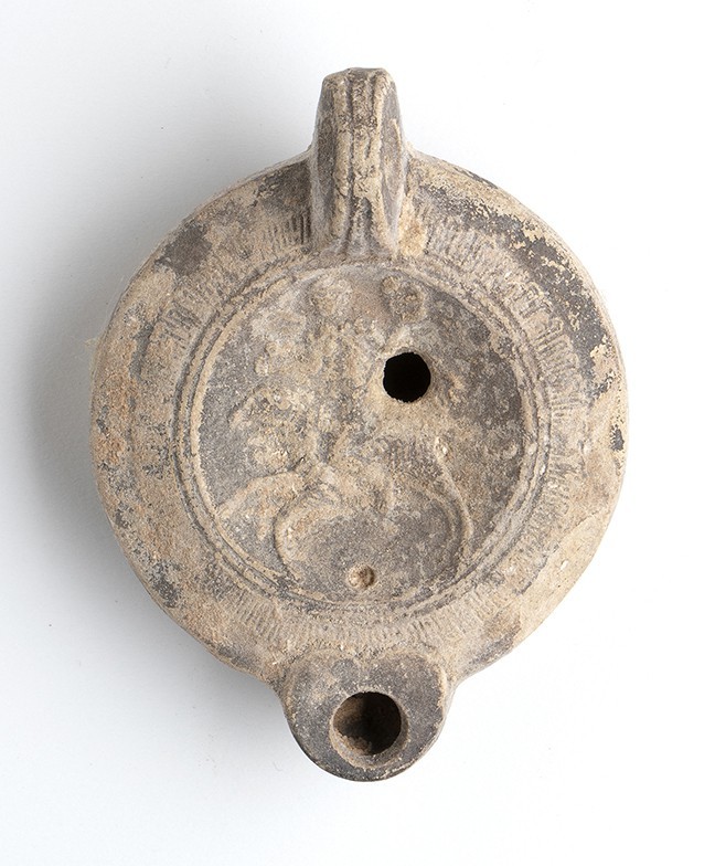 Roman Oil Lamp with Mercury Galloping on a Ram, 1st - 2nd century AD; height cm ...