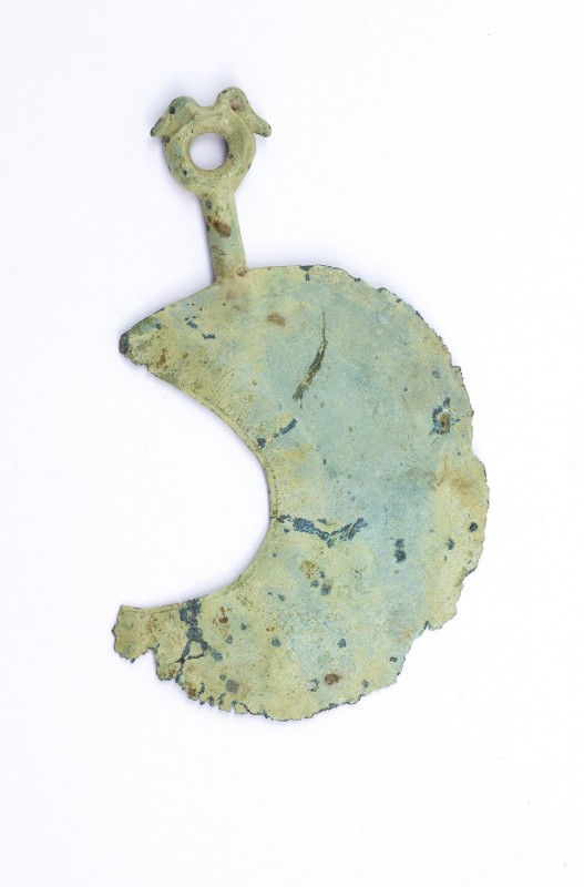 Villanovan Bronze Lunate Razor, 9th - 7th century BC; length cm 10,5; Characteri...