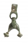 Roman Bronze Panther Skin Pendant, 1st - 3rd century AD; length cm 5,5. Provenance: English private collection.