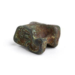 Roman Bronze Knucklebone with Numerals on each sides, 1st - 2nd century AD; leng...