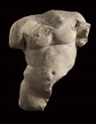 Roman Huge Marble Torso, 1st - 2nd century AD; height cm 50 (cm 60 with stand); wide cm 43; Exceptionally fine and realistic rendering of the lean, mu...