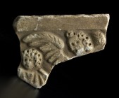 Roman Marble Relief with Winged Putto, 3rd century AD; height cm 12,3; With the representation of a winged putto in profile and a standing male figure...
