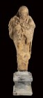 Roman Marble Herm with the Bearded Hercules, 1st century AD; height cm 49,5 (cm 65 with Iron stand); Rare herm of the bearded Hercules which, despite ...