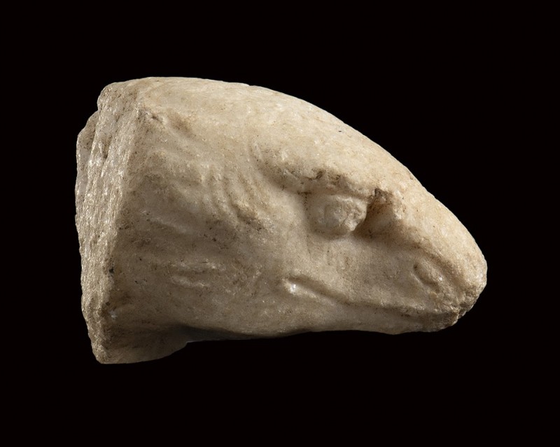 Roman Marble Eagle Head, 1st - 3rd century AD; length cm 10. Provenance: English...