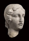 Renaissance Marble Female Head, 15th century; Probably a portrait in the manner of Venus or Sappho; height cm 21,5. Provenance: Private collection, Lo...