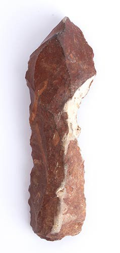 Giant Paleolithic Red Flint Blade; length cm 16; the bigger flint blade known is...