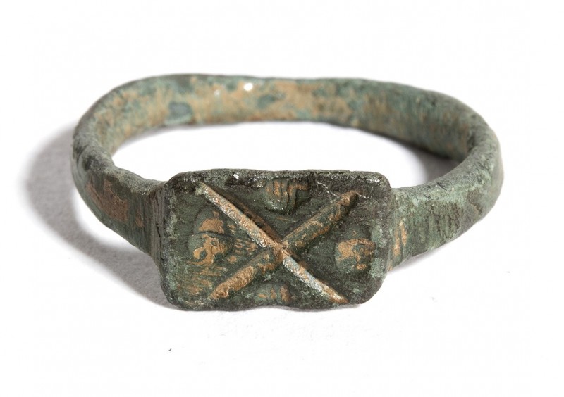 Roman Bronze Ring, 3rd - 5th century AD; diam cm 1,7. Provenance: English privat...