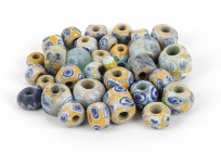 Group of Several Greek Glass-Paste Eye Beads, 5th - 3rd century BC; diam. max cm 2,4 - min cm 1,4. Provenance: English private collection, bought befo...