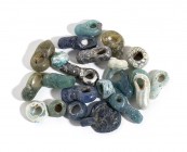 Group of Several Greek and Roman Glass Beads, 2nd century BC - 2nd century AD; length max cm 2,7- min 1. Provenance: English private collection, bough...