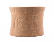 Drinking Cup of a Classic Maya Noble, Guatemala or Mexico, Maya Civilization, ca. 6th - 7th century AD; height cm 12,2. Provenance: ex Arte Primitivo,...