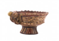 Polychrome Footed Cup, Guanacaste - Nicoya Cultures, ca. 7th - 12th century; height cm 7,5. Provenance: From the Marino Taini collection, Milan; this ...
