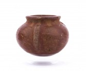 Globular Olla, Costa Rica, Guanacaste - Nicoya Cultures, ca. 11th - 12th century; height cm 7. Provenance: From the Marino Taini collection, Milan; th...