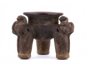Tripod for shamanic rituals, Panama, Chiriquí Culture, 1st - 4th century AD; height cm 15; diam cm 13. Provenance: From the Marino Taini collection, M...