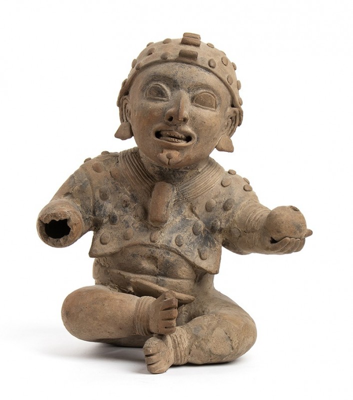 Terracotta Statuette of a Dignitary, Ecuador, Jama-Coaque Culture, ca. 6th - 12t...