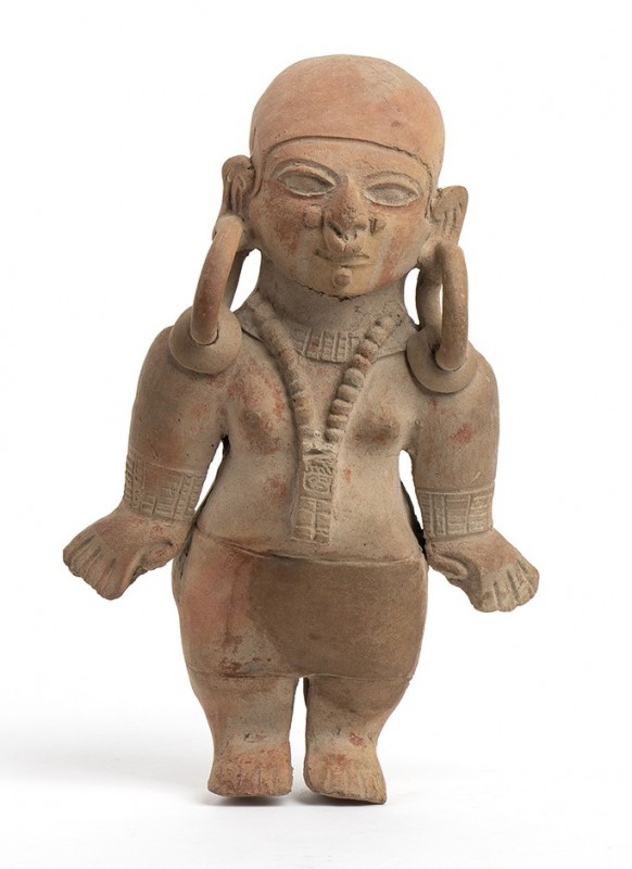 Terracotta Female Statuette, Ecuador, Jama-Coaque Culture, ca. 6th - 12th centur...