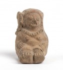 Terracotta Female Seated Statuette, Colombia and Ecuador, Tumaco-La Tolita Culture, ca. 4th century BC - 5th century AD; height cm 4,5. Provenance: Fr...