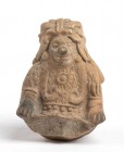 Terracotta Figure of a Seated Sciaman, Colombia and Ecuador, Tumaco-La Tolita Culture, ca. 4th century BC - 5th century AD; height cm 8. Missing legs....