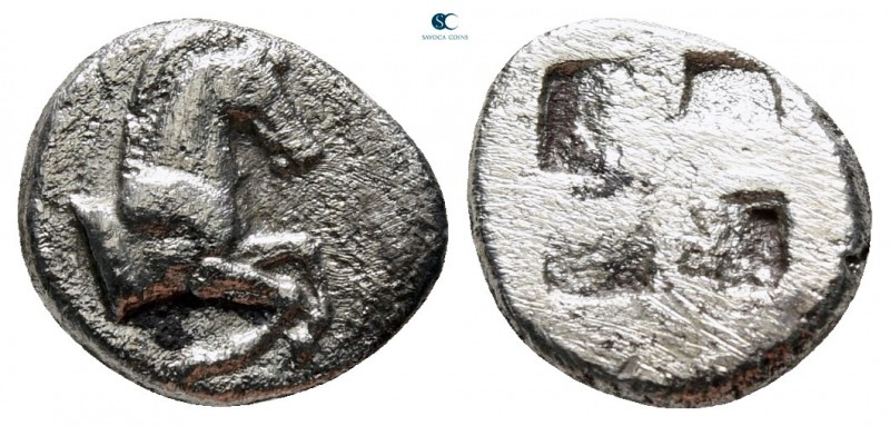 Thraco-Macedonian Region. Uncertain mint circa 500-480 BC. 
Diobol AR

11 mm,...