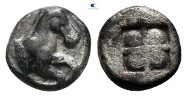 Thraco-Macedonian Region. Uncertain mint circa 450-400 BC. Hemiobol AR