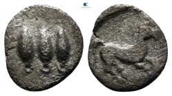 Boeotia. Orchomenos circa 420-364 BC. 3/4 Obol AR