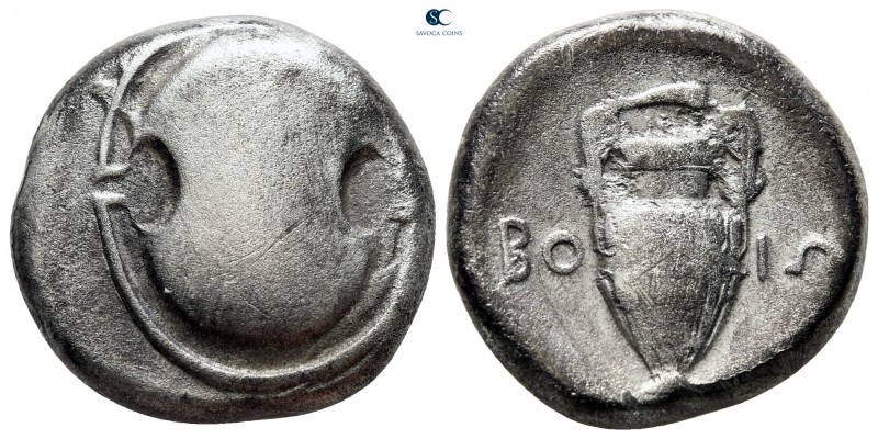 Boeotia. Thebes circa 395-387 BC. 
Stater AR

21 mm, 11,60 g

Boeotian shie...
