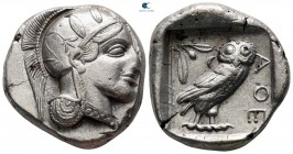 Attica. Athens circa 454-440 BC. Transitional issue. Tetradrachm AR