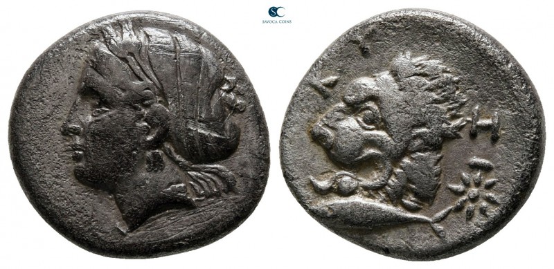 Mysia. Kyzikos circa 390-340 BC. 
Drachm AR

16 mm, 3,12 g

Veiled head of ...