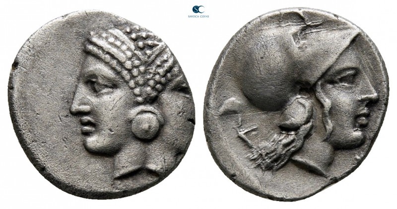 Mysia. Lampsakos circa 400-300 BC. 
Diobol AR

12 mm, 1,24 g

Female janifo...