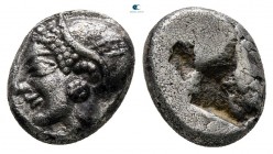 Ionia. Phokaia  510-494 BC. Diobol AR