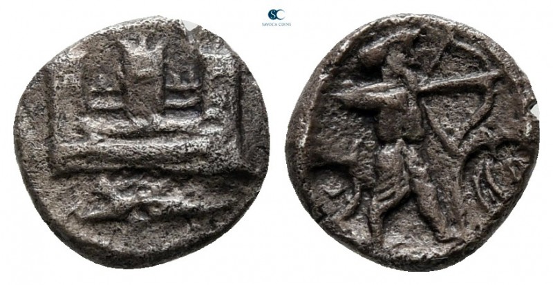 Phoenicia. Sidon circa 425-402 BC.
1/16 Shekel AR

9 mm, 0,68 g

Galley wit...