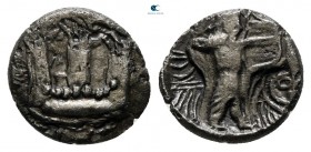 Phoenicia. Sidon circa 425-402 BC. 1/16 Shekel AR