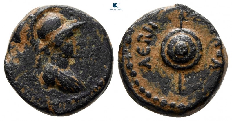 Seleucis and Pieria. Gabala circa 100-0 BC. 
Bronze Æ

14 mm, 2,42 g

Helme...