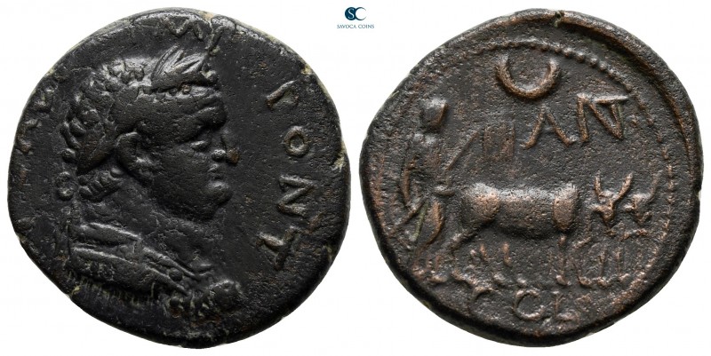 Pisidia. Antioch. Titus, as Caesar AD 76-78. 
Bronze Æ

22 mm, 7,20 g

T CA...