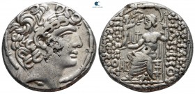 Seleucis and Pieria. Antioch. Aulus Gabinius, Proconsul 57-55 BC. Imitating Philip I Philadelphos of Syria. Tetradrachm AR