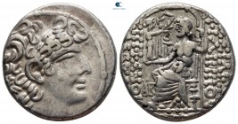 Seleucis and Pieria. Antioch. Aulus Gabinius, Proconsul 57-55 BC. Imitating Philip I Philadelphos of Syria. Tetradrachm AR
