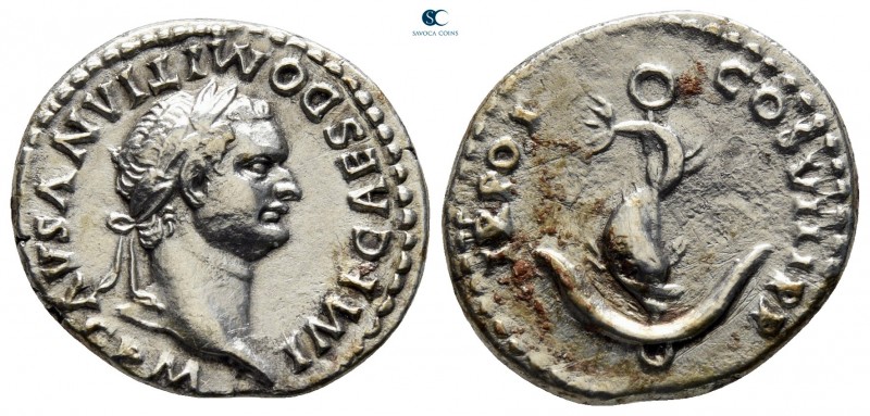 Domitian AD 81-96. Struck AD 81. Rome
Denarius AR

19 mm, 3,16 g

IMP CAES ...