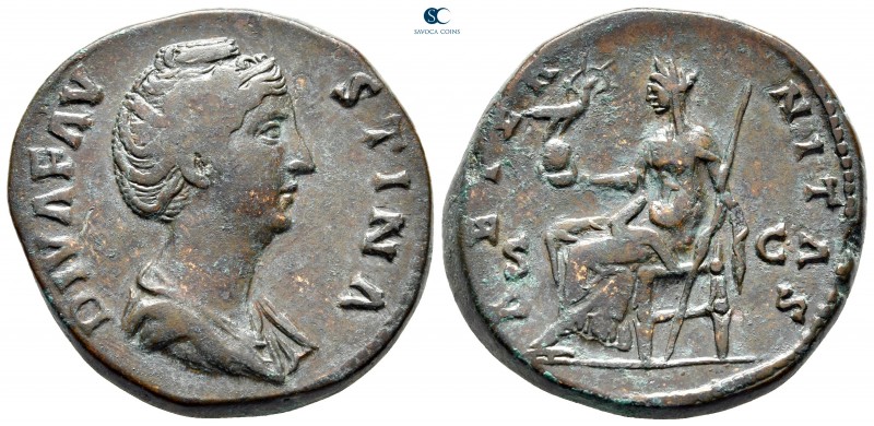 Diva Faustina I AD 140-141. Struck under Antoninus Pius, AD 141-146. Rome
Seste...