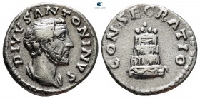 Divus Antoninus Pius AD 161. Struck under Marcus Aurelius AD 161. Rome. Denarius AR