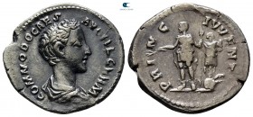 Commodus, as Caesar AD 166-177. Struck AD 172-175. Rome. Denarius AR