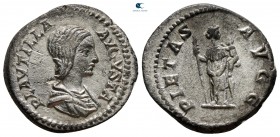 Plautilla, wife of Caracalla AD 202-205. Rome. Denarius AR