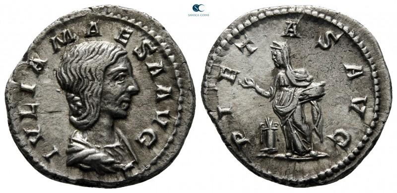 Julia Maesa AD 218-224. Rome
Denarius AR

20 mm, 3,28 g

IVLIA MAESA AVG, d...