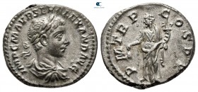 Severus Alexander AD 222-235. Struck AD 222. Rome. Denarius AR