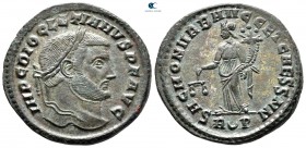 Diocletian AD 284-305. 1st officina. Struck circa AD 303-305. Rome. Follis Æ